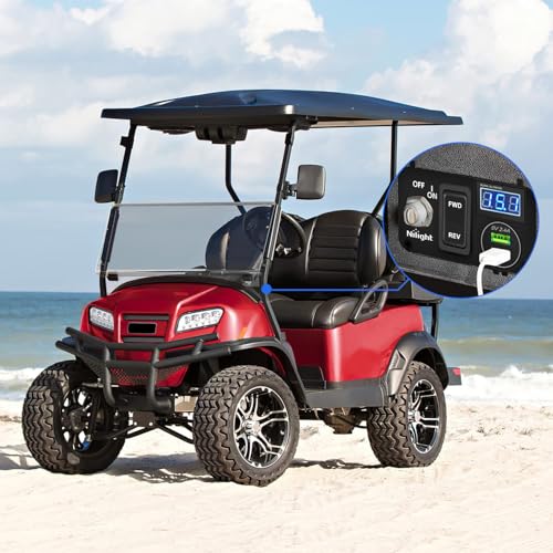 Nilight Golf Cart Key Switch Console Panel Dual USB 9V-48V DC - color: Blue, size: Key Switch Console Panel