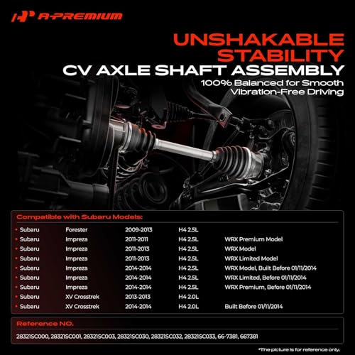 A-Premium Set of 2 Front CV Axle Shaft Assembly - style: Front Driver and Passenger Side