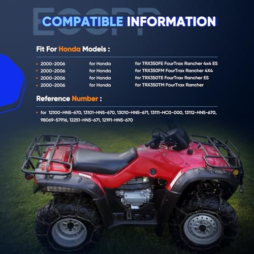 ECCPP 329CC Cylinder Piston Top End Gasket Kit for Honda Rancher Trx350 - size: 12100-HN5-670