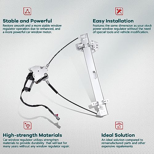 FINDAUTO 741-300 Power Window Regulator for 2001-2005 for Honda Civic - size: Front Left, style: 2001-2005 for Honda Civic