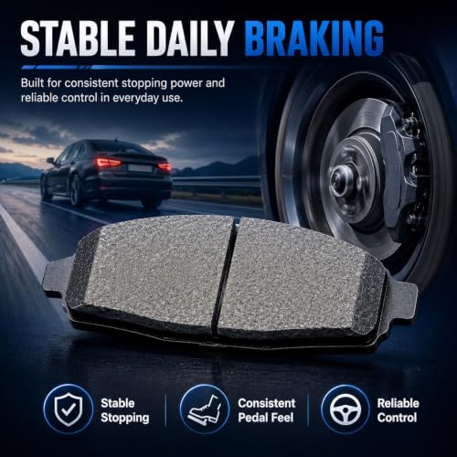 D1736 D905 Front Rear Ceramic Brake Pads With Clips For 2014-2021 Infiniti Q50 8pcs - size: D1736 D905