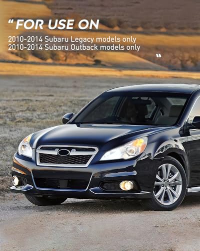 Nilight Headlight Assembly Compatible with 2010 2011 2012 2013 2014 Subaru Legacy/Outback Chrome Housing Amber Reflector Clear Lens Headlights Replacement Driver and Passenger Side - color: Chrome Housing + Amber Reflector