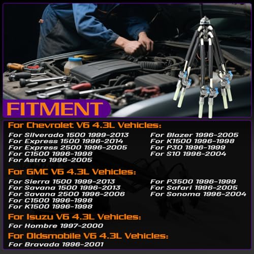 For Chevy Silverado/GMC Sierra 1500 1999-2013 4.3L, w/ 6 Cylinder Injectors - size: For Silverado/GMC Sierra 1500 4.3L (1999-2013)