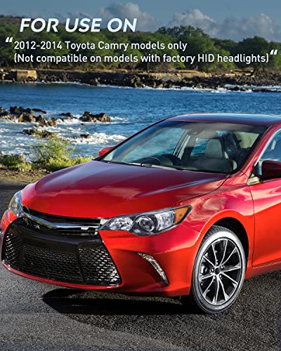 Nilight Headlight Assembly Compatible with Toyota Camry 2012-2014 - color: Black Housing+ Amber Reflector, size: Fit 2012-2014 Camry