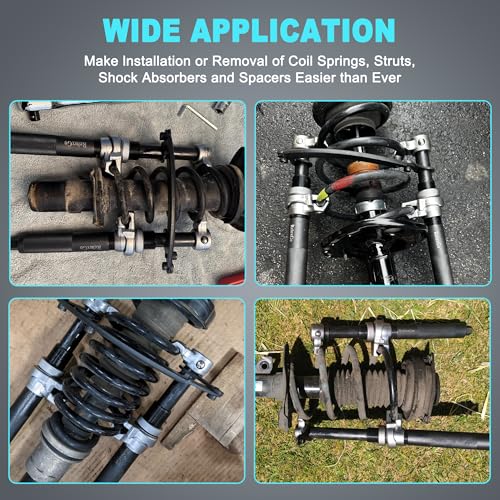 ReluxGo Coil Spring Compressor Tool Automotive 2 pcs Heavy Duty Macpherson Strut Spring Compressor Set with Safety Bracket for Car Truck ATV UTV, 2200 LB Capacity, Coil Spring Compression Tool - size: 3PCS Spring Compressor Set