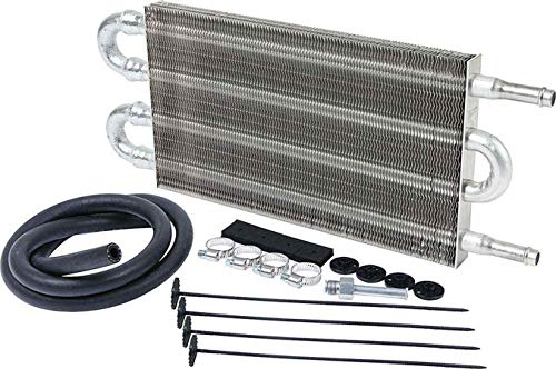 Allstar Performance ALL26700 12" Length x 5" High Universal Transmission Cooler Kit with 3/8" Barbed Fitting - size: 12" X 5"