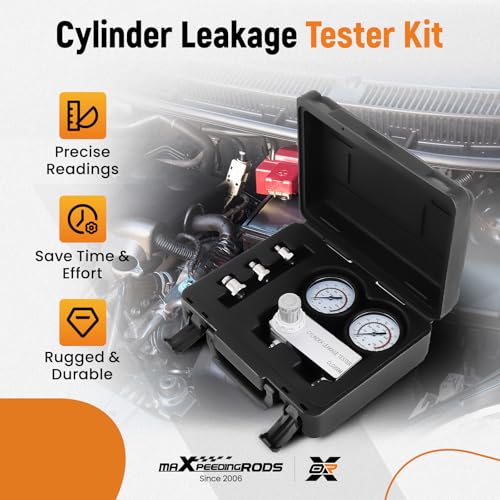 maXpeedingrods 0-100PSI/700kPa Cylinder Leak Down Tester Kit with 2 Gauges - style: style 1