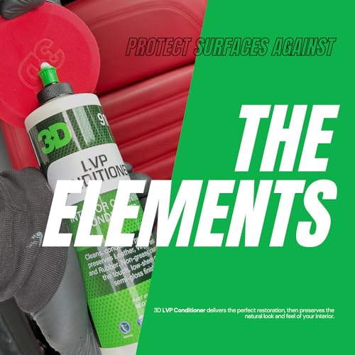 3D Leather, Vinyl & Plastic Conditioner | Restores, Conditions & Protects Car Interiors | Non-Greasy UV Protection for Seats, Steering Wheels, & Trim |16 oz - size: 16 Fl Oz (Pack of 1)