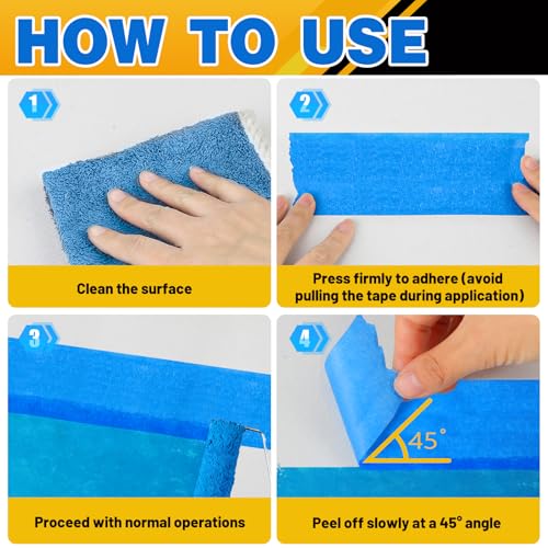 Aheroi Painters Tape 2 Inch Wide, Blue Masking Tape 24 Rolls 55yds(1320yds) - color: 2in*55yd*24
