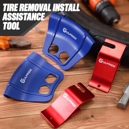Motorcycle Tire Changing Tool Kit, Double Hole, Blue & Red, 4 Pcs - color: Blue & Red