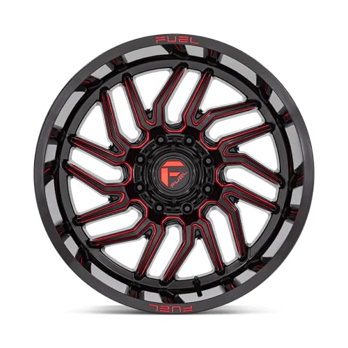FUEL OFF-ROAD D808 HURRICANE 20X9, 8X180, 5.79, 20mm GLOSS BLACK MILLED RED TINT - D80820901857 - color: GLOSS BLACK MILLED RED TINT, size: 20X9, 8X180, 5.79, 20mm