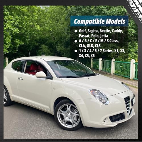 4 Pack Wheel Center Caps Kit for MiTo, OD 51 mm / 2 inch ID 45 mm / 1.77 inch Hub Caps, Snap-in Chrome ABS-Plastic Rim Covers - color: chome