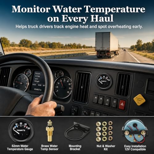 Universal 2" 52mm Water Temp Gauge, White