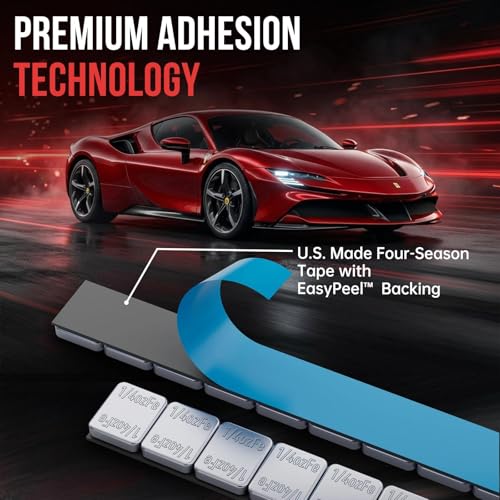 Sposuit Adhesive Stick on Wheel Weights 1/4oz, 0.25oz, Chrome(240pcs) - color: Chrome, size: 240Pcs(0.25oz)