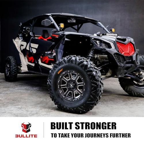 Bullite BT-02 Lancer UTV Wheels Gunmetal Gray Rims 14x7, 4x137/ 5+2 Offset, Can-Am Maverick X3 Commander Renegade Outlander Defender - size: 14x7, 5+2 Offset, 4x137 Bolt