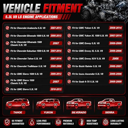 5.3L AFM DOD LS Engine Lifter Kit With Head Gasket Set & Head Bolts 2005-2014 - color: QH-DTB-GM5300-AFM-002