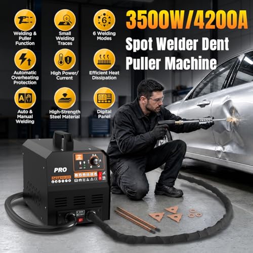 Spot Welder Dent Puller Machine, 3.5KW Pro Car Body Dent Repair Stud Welder