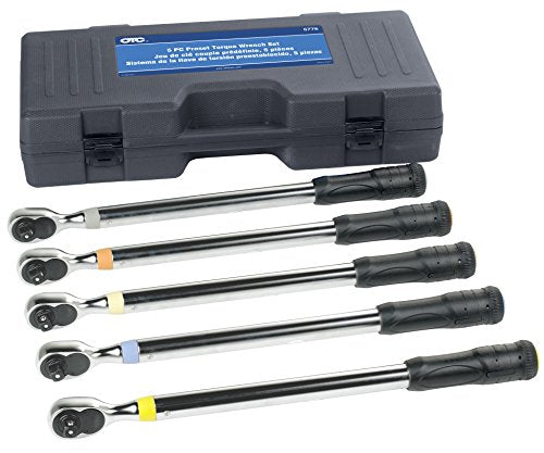 OTC 5776 5-Piece Preset Torque Wrench Set - Color Coded for Easy ID