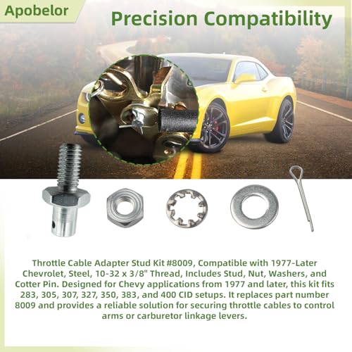 Upgraded Throttle Cable Adapter Stud Kit #8009 for 1977&Later Chevrolets