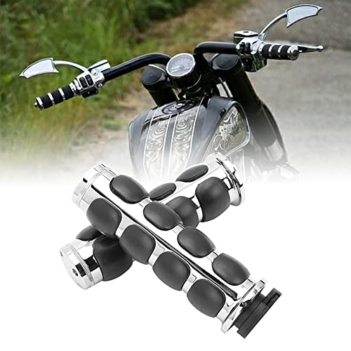 DREAMIZER 25.4MM Motorcycle Handlebar Grips 1 inch Compatible with Honda Shadow Spirit 750 Valkyrie Fury VTX1300 VTX1800 VT400 VT750 VT1100 - Smooth - style: 플랫 크롬