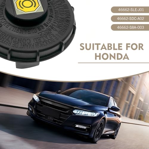Brake Fluid Cap Replacement for Honda, Brake Master Cylinder Cap, Compatible with Accord Fit EV Hybrid S2000, Brakes Reservoir Caps 46662-SLE-J01, 46662-S8A-003