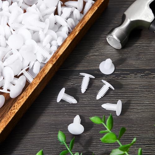 Taiyin 1000Pack Christmas Tree Shape Fasteners Vapor Barrier Clip 1", White
