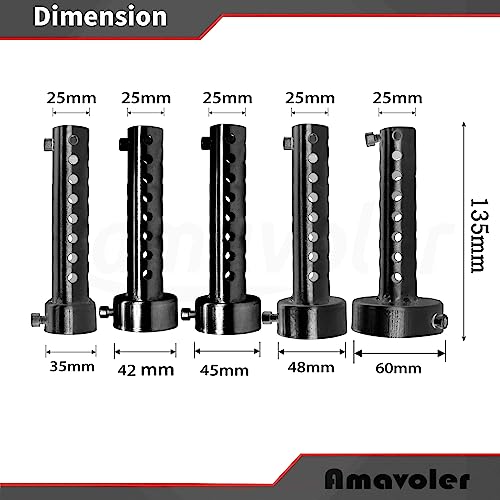 2 Pcs Motorcycle Exhaust Silencer Motorbike Muffler Insert Baffle Silencer Universal (black-45mm,2Pcs) - color: black-45mm