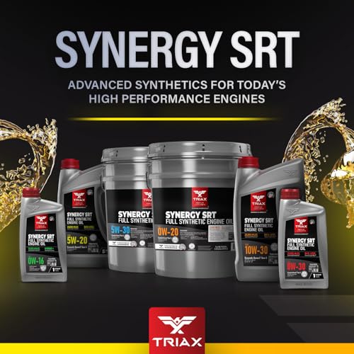 TRIAX Synergy SRT 5W-20 Full Synthetic Engine Oil API SQ/ILSAC GF-7A Licensed | 20,000 Miles of Protection (5 Quart) - size: 5 Quart
