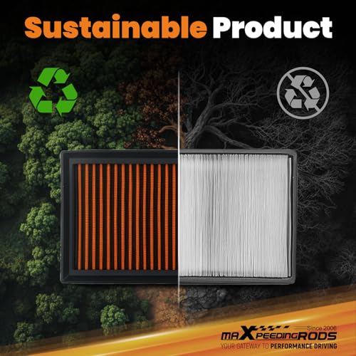 maXpeedingrods MX-3080 High-Flow Engine Air Filter Washable Reusable - size: MX-3080