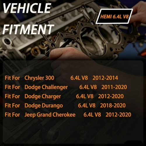 NON MDS 6.4 HEMI 캠축 리프터 키트, 헤드 개스킷 포함, 지프 닷지 챌린저 충전기 그랜드 체로키 크라이슬러 6.4L V8 2011-2019 5038419AB HS26568PT