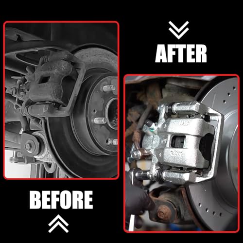 2pcs Rear Disc Brake Caliper Assembly with Bracket Replaces 19B3358 19B3359 - size: 19B3358+19B3359