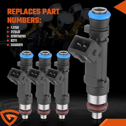 Fuel Injectors 4 PCS Fit for Chevy Cruze Sonic Trax 1.6L - size: 0280158205 4PCS