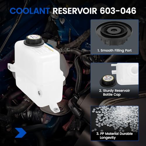 603-046 Engine Coolant Reservoir Tank for Ford 7.3L Diesel 95-97 - size: 603-046