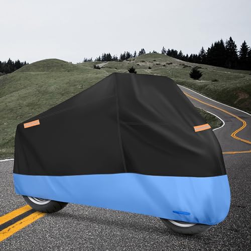 NIilight Motorcycle Cover Waterproof Outdoor All Weather, Up to 116 in - size: XXXL - 116''L x 43''W x 55''H