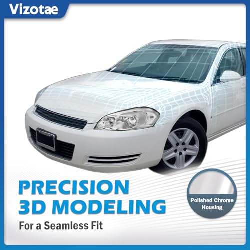 Headlights with High/Low Beam Bulbs for 2006-2013 Chevy Impala - color: Chrome Housing | With High & Low Beam Bulbs