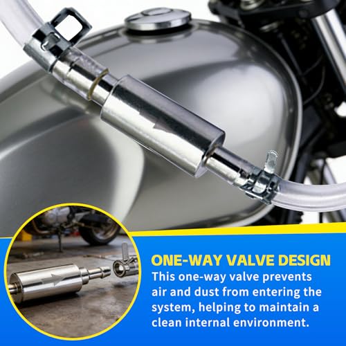 Brake Bleeder Hose Kit, 2 Sets One-Way Valve for Car Motorcycle Clutch