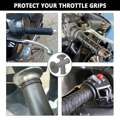 2PCS Motorcycle Grips,Anti-Slip Rubber Dirt Bike Grips with 7/8" Left & 1" Right Compatible with CRF KXF,Universal Motorcycle/Bike Handlebar Grips for Women & Men (Gray) - color: Gray