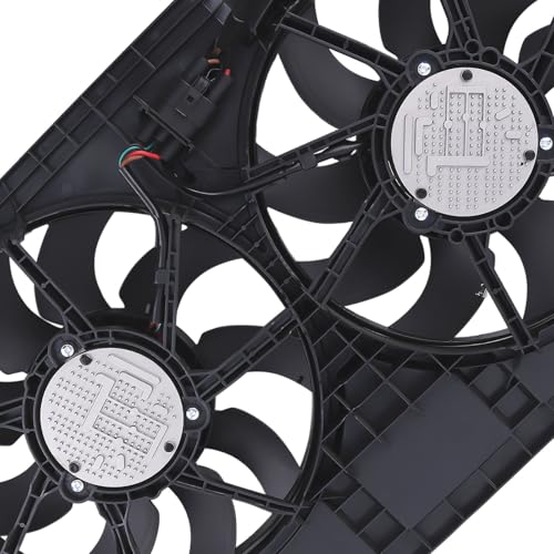 maXpeedingrods 4 Pins Dual Radiator Cooling Fan Assembly w/Shroud for Volkswagen Atlas 2018-2020, Atlas Cross Sport 2020, 3QG121207 3QF121207 3QF959455C 3QF959455B - size: 3QF959455B