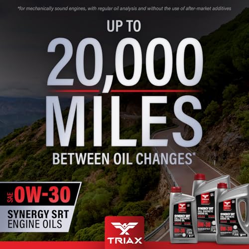 TRIAX Synergy SRT 0W-30 Full Synthetic Engine Oil API SQ/ILSAC GF-7A Licensed | 20,000 Miles of Protection (1 Quart) - size: 1 Quart