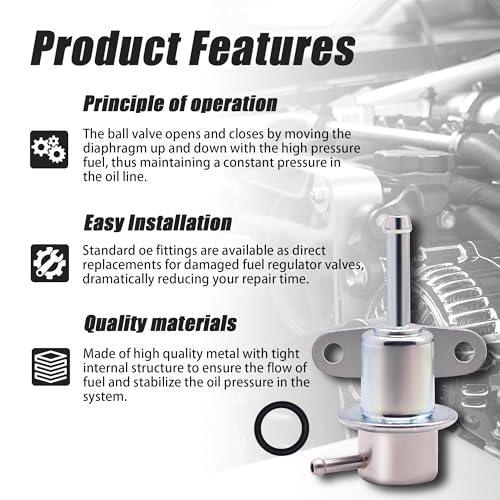 JA&MIU PR4068 Fuel Pressure Regulator Compatible with Honda Civic/Civic
