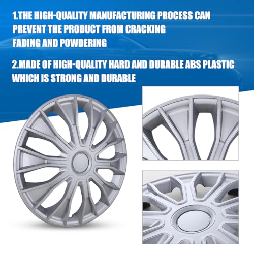 ROXX 15-inch Universal Hubcaps Set, Wheel Rim Covers Replacement - color: 5086(Lacquer), size: 15 INCH
