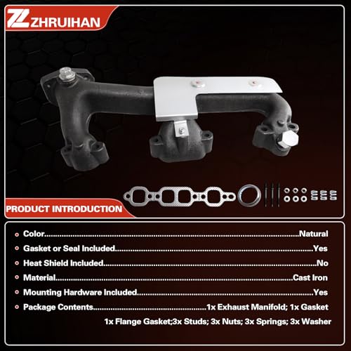 Left xhaust Manifold Kit - Includes Required Gaskets and Hardware - size: 674-157