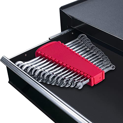 Max Torque 15-Piece Premium Combination Wrench Set, Chrome Vanadium Steel, Long Pattern Design | Include Metric Sizes 8, 9, 10, 11, 12, 13, 14, 15, 16, 17, 18, 19, 20, 21, 22mm with Storage Rack - size: Regular Size Premium Set
