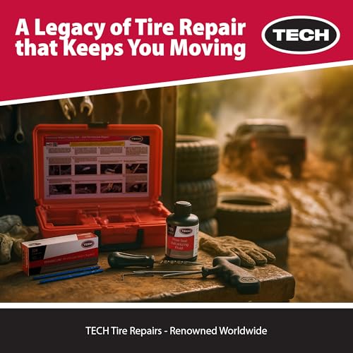 TECH Permacure Truck Tire Plug Kit, Heavy Duty Tire Repair Plugs, 40 Ct Kit