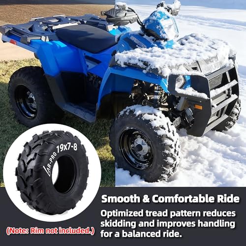 AR-PRO 19x7-8 ATV UTV Tires – 4PR Tubeless All-Terrain Off-Road Tires Compatible with Coleman CT200U, BT200X, Baja Warrior MB165 MB200, Axis M200, Coolster 110cc 125cc Quad Go Kart - style: 19x7-8 Tubeless(1-Pack)