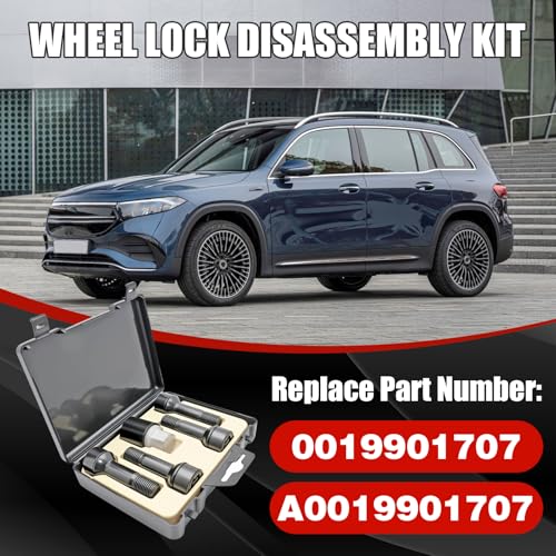 0019901707 Wheel Lock Bolt Nut Set Fit for Mercedes-Benz (M14 X 1.5 X 45)