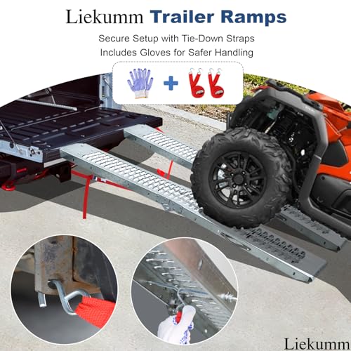 LIEKUMM 83" Motorcycle Ramp 1-Pack, 500 lbs Loading Ramp for Pickup Trucks - size: 83"L x 9"W(1PC)