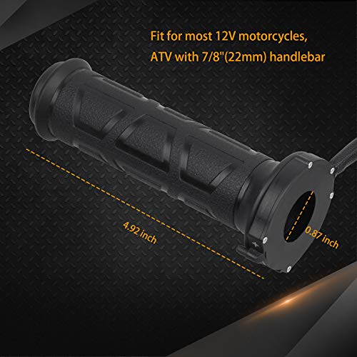 NTHREEAUTO Universal 7/8'' Heated Grips Motorcycle Handlebar Grip Compatible with Harley Honda Kawasaki Yamaha Dirt Bike ATV