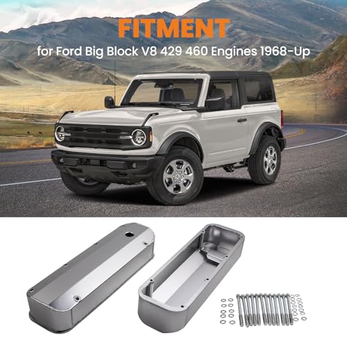 maXpeedingrods Fabricated Aluminum Tall Valve Covers with Hole Racing