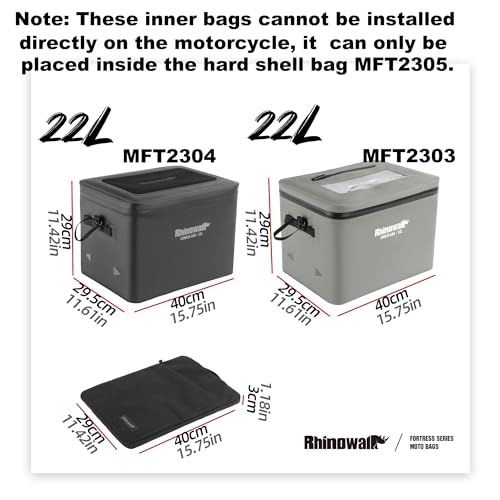 Rhinowalk 22L Camera Insert for Motorcycle Tail Bags - Waterproof Custom Padded Interior for Safe Transport of Photography Gear DSLR- with Laptop Sleeve (MFT2304) - style: Camera Bag Only Mft2304
